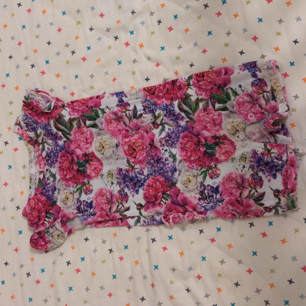 Posh Peanut Floral One Piece - Pink and Purple